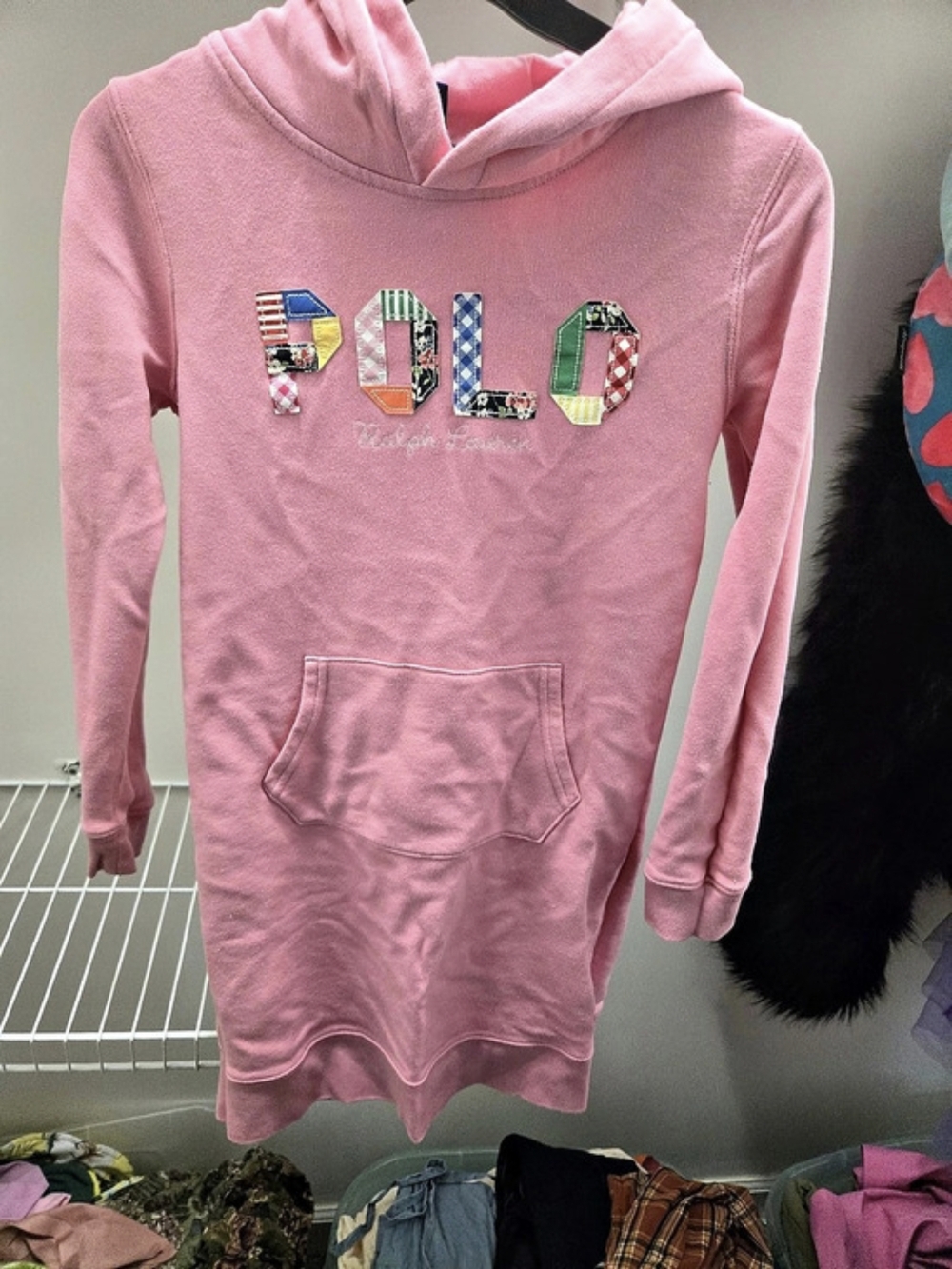 Polo Ralph Lauren Pink Hooded Casual Dress
